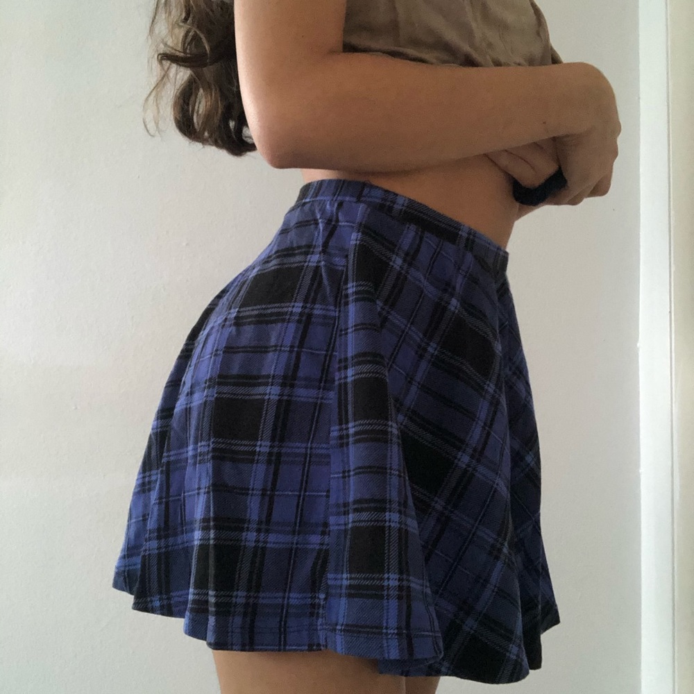 LA Hearts Plaid Skirt